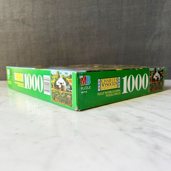 Vintage Charles Wysocki Americana Catchin' Bugs 1000 Puzzle Milton Bradley NEW - Picture 4 of 5
